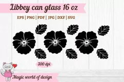Viola silhouette svg Libbey 16 oz can glass cut files Product Image 2