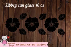 Viola silhouette svg Libbey 16 oz can glass cut files Product Image 3