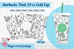 Nurse Life SVG for tumbler Full Wrap Venti Cold Cup 24 oz Product Image 2