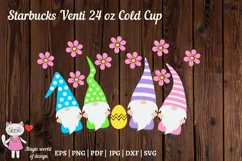 Happy Easter Gnomes svg for tumbler Venti Cold Cup 24oz Product Image 3