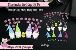 Spring gnomes with flowers svg for tumbler Hot Cup 16 Oz Product Image 2