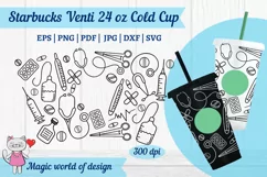 Nurse Life SVG for tumbler Full Wrap Venti Cold Cup 24 oz Product Image 3