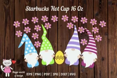 Spring gnomes with flowers svg for tumbler Hot Cup 16 Oz Product Image 3