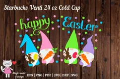Easter Gnomes with Bunny svg for tumbler Venti Cold Cup 24oz Product Image 4