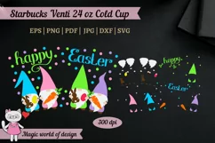 Easter Gnomes with Bunny svg for tumbler Venti Cold Cup 24oz Product Image 3