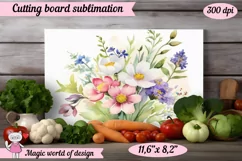 Wildflowers Vibrant Colors Watercolour design kitchen png Product Image 2