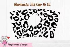 Leopard svg for tumbler Hot Cup 16 Oz Wrap, Animal print Product Image 2