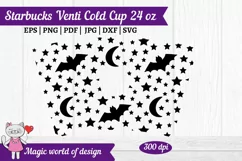 Spooky Babe Witch svg for Tumbler Cold Cup 24 oz stars svg Product Image 2