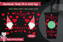 Gnome Love SVG for tumbler Full Wrap Venti Cold Cup 24 oz Product Image 4