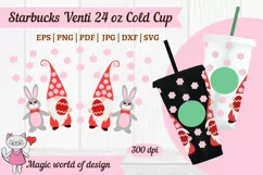 Easter Gnomes with Bunny svg for tumbler Venti Cold Cup 24oz Product Image 2