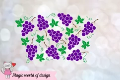 Purple Grapes svg Full Wrap for Tumbler Venti cold Cup 24 oz Product Image 4