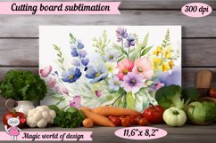 Wildflowers cutting board design png Product Image 2