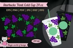 Fresh Grapes svg Full Wrap for Tumbler Venti cold Cup 24 oz Product Image 5