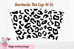 Leopard svg for tumbler Hot Cup 16 Oz Wrap, Animal print Product Image 2