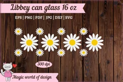 Daisy Libbey 16oz can glass svg, cut files for Cricut Product Image 3