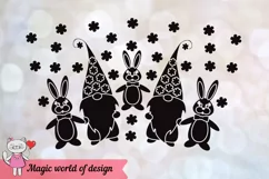 Easter Gnomes silhouette svg for tumbler Venti Cold Cup 24oz Product Image 3