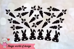 Carrot rabbit svg, silhouette tumbler Venti Cold Cup 24 oz Product Image 3