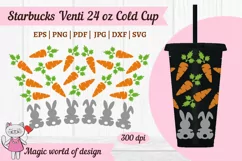 Carrot for rabbit svg, tumbler Venti Cold Cup 24oz, no logo Product Image 2