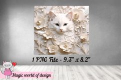 3D paper cat Skinny 20oz Tumbler Sublimation Design Product Image 2