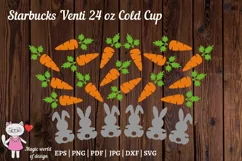 Carrot for rabbit svg, tumbler Venti Cold Cup 24oz, no logo Product Image 5