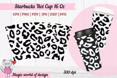Leopard svg for tumbler Hot Cup 16 Oz Wrap, Animal print Product Image 1