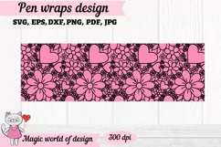 Valentines day epoxy pen wrap, sublimation png design Product Image 2