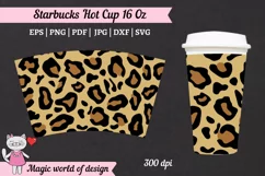 Cheetah Leopard Print svg, tumbler Hot Cup 16 Oz, Animal Product Image 3