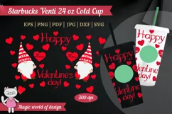 Gnome Love SVG for tumbler Full Wrap Venti Cold Cup 24 oz Product Image 1