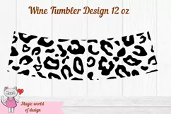 Cheetah leopard svg Wine tumbler designs for 12oz wine glass Product Image 3