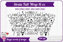Pumpkin Halloween for Tumbler Strata 16oz wrap svg Product Image 2