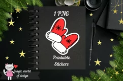 Christmas santa sleeves stickers, 1 PNG Product Image 1