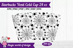 Halloween spider web Tumbler 24 Oz SVG, cut files Product Image 2