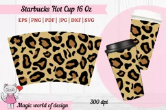 Cheetah Leopard Print svg, tumbler Hot Cup 16 Oz, Animal Product Image 1