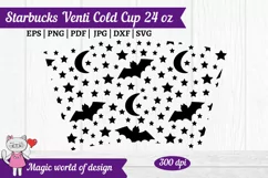 Halloween bat Tumbler Cold Cup 24 oz, svg cut files Product Image 2