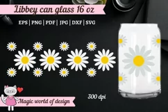 Daisy Libbey 16oz can glass svg, cut files for Cricut Product Image 2