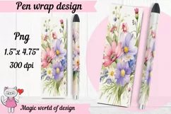 Wldflowers Sublimation Pen Wrap png Product Image 3