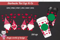 Valentines gnome svg, tumbler Hot Cup 16 Oz, with logo vinyl Product Image 3