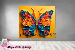 3D Bright Butterfly 20 oz Skinny Tumbler Sublimation Png des Product Image 2