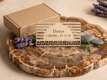 Business card with engraving. Plywood business card. Product Image 2