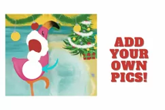 20 0Z Tumbler Sublimation design PNG / Flamingo Christmas Product Image 2
