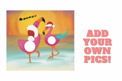 20 0Z Tumbler Sublimation design PNG / Flamingo Christmas Product Image 2