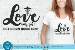 Show your pride in being a Physician Assistant with this super-cute SVG cut file. Perfect for customizing shirts, tote bags and more using your Cricut or Silhouette machine.