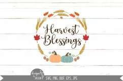 Harvest Blessings, Autumn svg, Fall SVG Product Image 5
