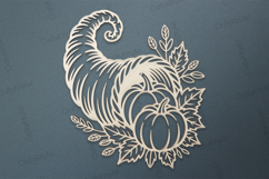 Thanksgiving Cornucopia SVG. Laser cut &amp; papercut templates Product Image 4