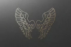 Angel wings SVG. papercut, paper cutting, laser cut files Product Image 3