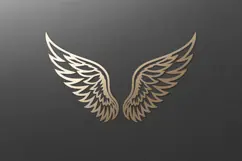 Angel wings SVG. papercut, paper cutting, laser cut files Product Image 1