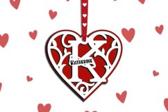 SVG Letter K Valentine Day Laser Cut Gift Love Romantic 