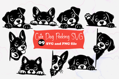 Cute Dog Peeking SVG PNG Product Image 1