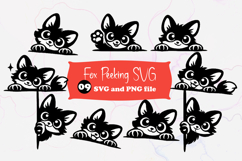 Fox Peeking SVG PNG Product Image 1
