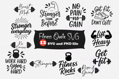 Fitness &amp; Gym Quote SVG Product Image 1